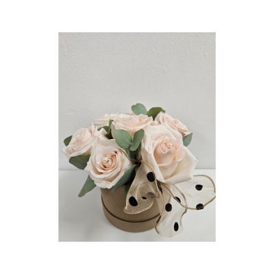 Pearl of wisdom - A timeless arrangement of soft blush roses delicately finished with pearl accents and fresh foliage, presented in an elegant round gift box. This classic and sophisticated design makes a beautiful Mother’s Day gift to show Mum just how special she is.